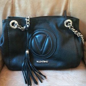 Valentino Luisa Perforated Leather Handbag
